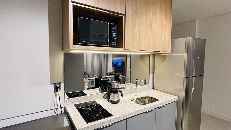 34B Studio premium moderno com máquina de lavar