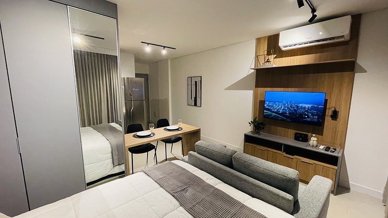 34B Studio premium moderno com máquina de lavar