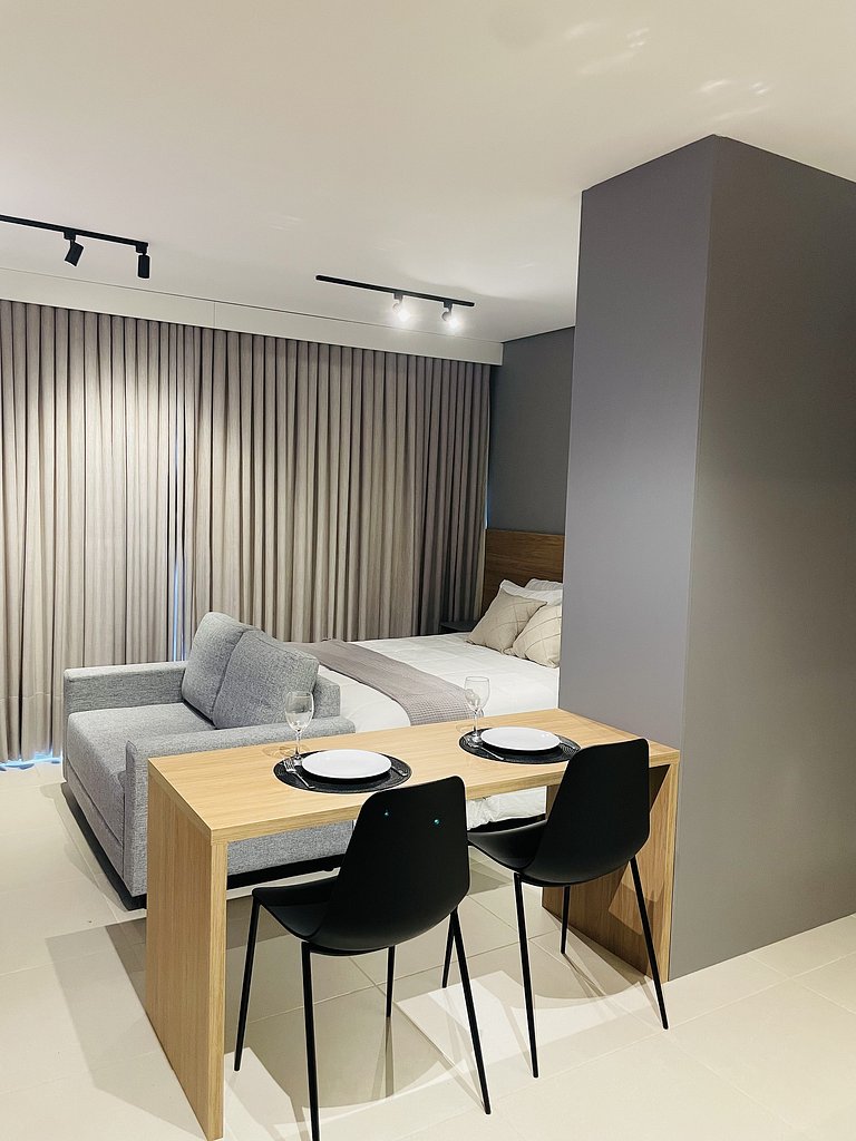 34B Studio premium moderno com máquina de lavar