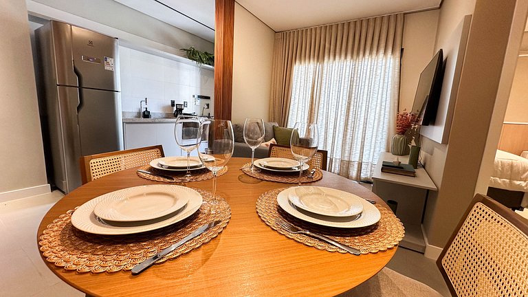 55B Apto exclusivo sofisticado com 2 banheiros
