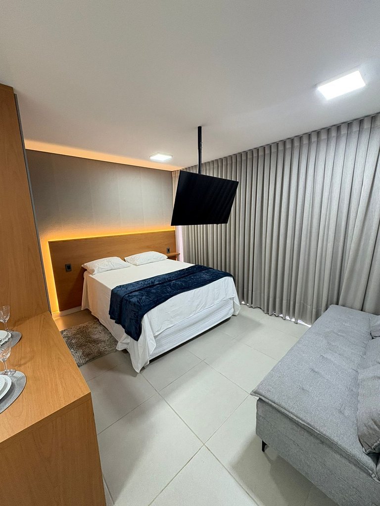 63B Studio exclusivo moderno com TV giratória