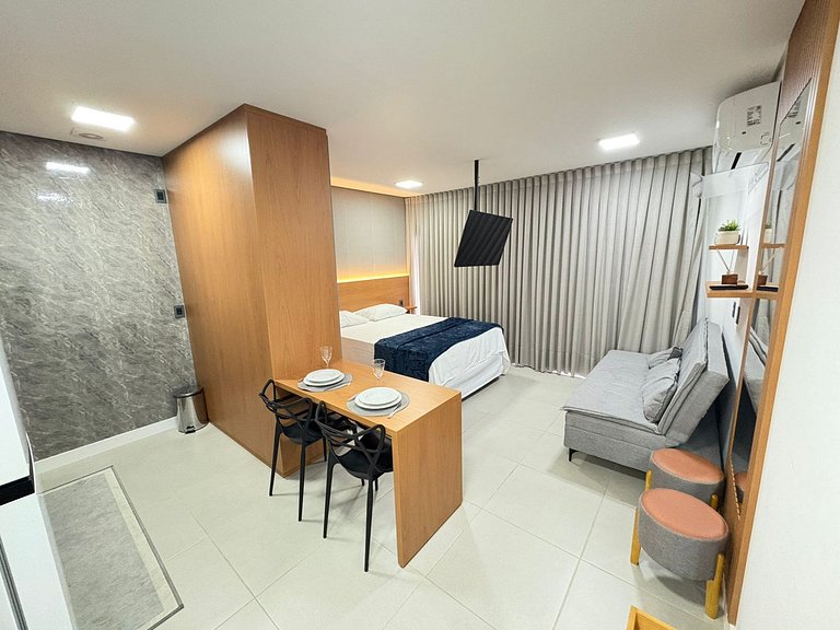 63B Studio exclusivo moderno com TV giratória