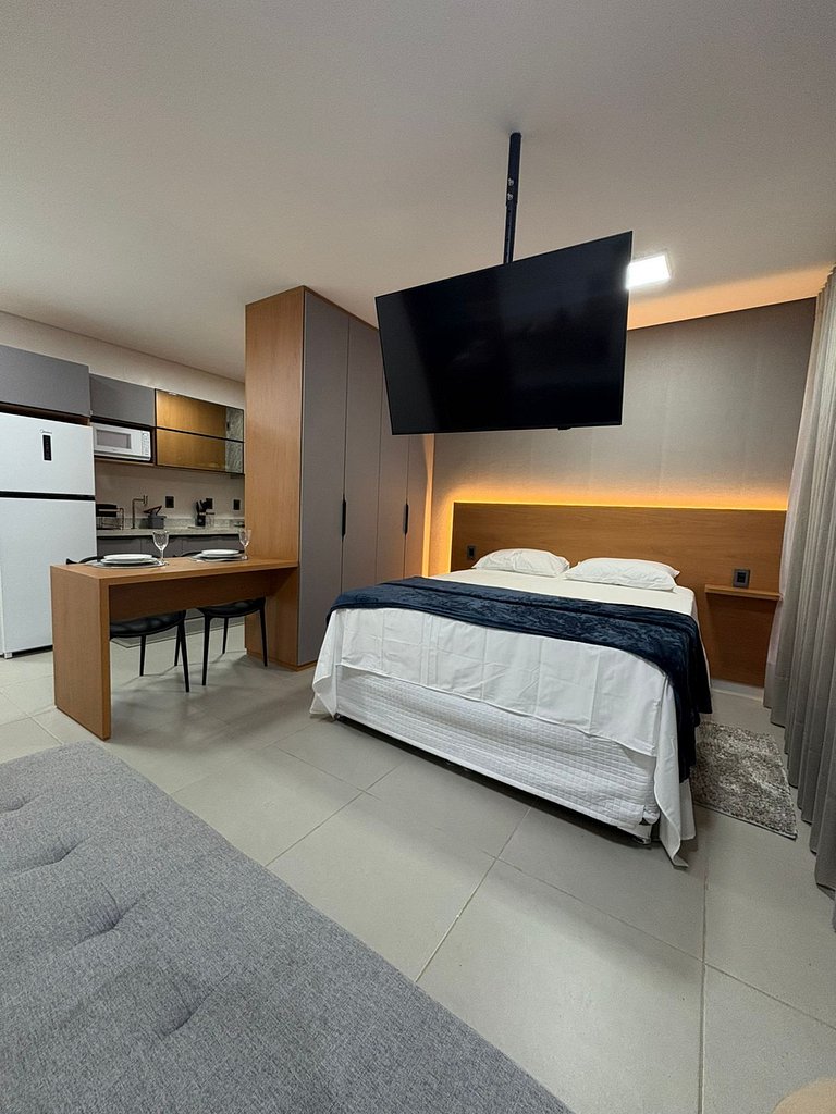 63B Studio exclusivo moderno com TV giratória